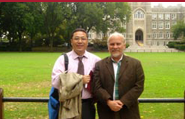 With Professor of Fordham university in the United States