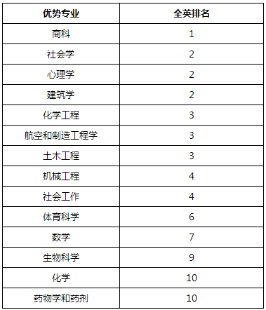 巴斯大学优势专业